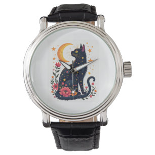 Halloween Black Cat Costume Mystical Cat Lover Wom Watch