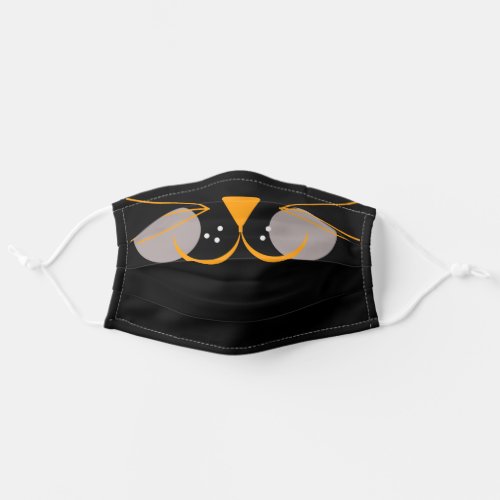 Halloween Black Cat Costume Orange Adult Cloth Face Mask