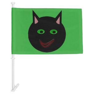 Halloween Black Cat Custom Car Flag