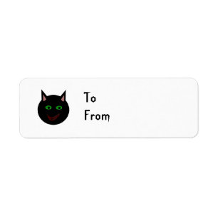 Halloween Black Cat Custom Present Tags
