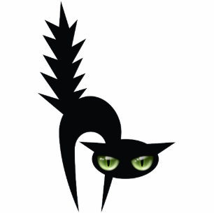 Halloween Black Cat Decoration Statuette