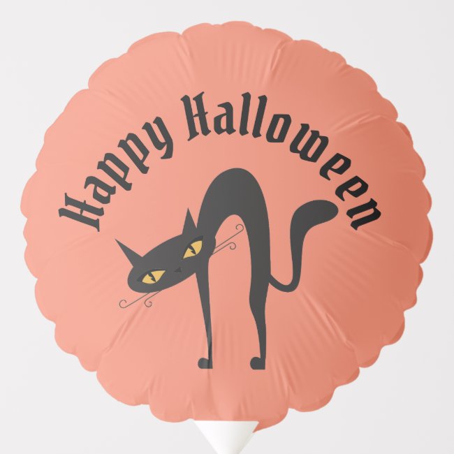 Halloween Black Cat Design Balloon