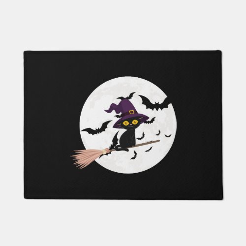Halloween Black Cat Doormat