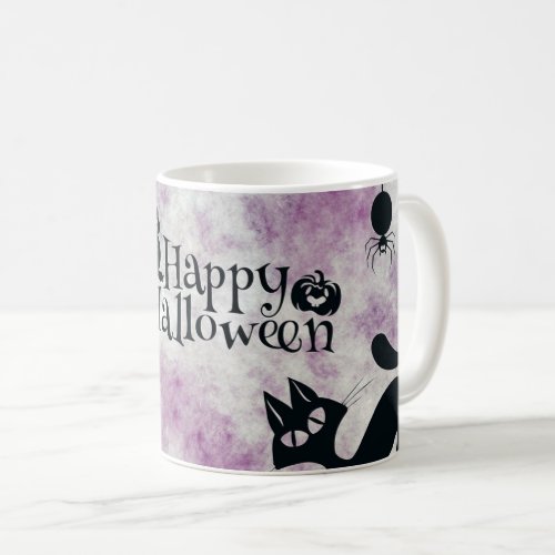 Halloween Black Cat Evil Pumpkins Scary Owls Coffee Mug