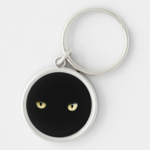 Halloween Black Cat Eyes Keychain