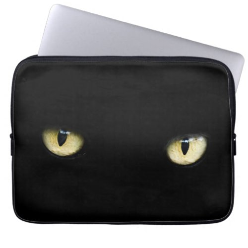 Halloween Black Cat Eyes Laptop MacBook Sleeve