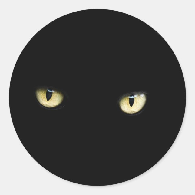 Halloween Black Cat Eyes Sticker (Front)
