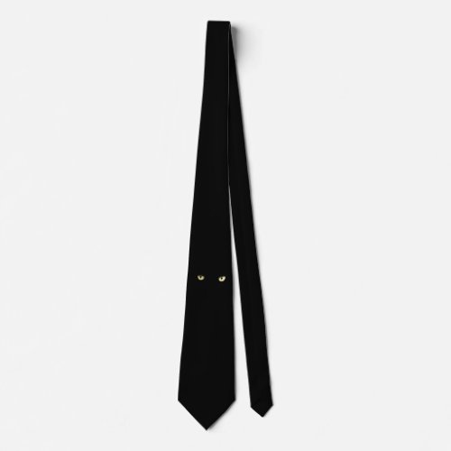 Halloween Black Cat Eyes Tie