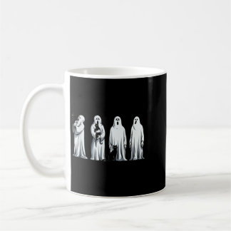 Halloween Black Cat Ghost Spooky Season Cat Women Coffee Mug