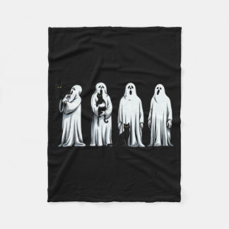 Halloween Black Cat Ghost Spooky Season Cat Women Fleece Blanket