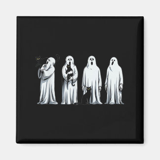 Halloween Black Cat Ghost Spooky Season Cat Women Magnet