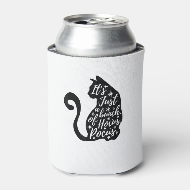 Halloween Black Cat It's Just A Bunch Of hocus Poc Can Cooler (Can Front)