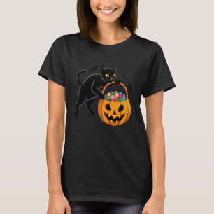 Halloween Black Cat Jack O' Lantern Pumpkin Sweet T-Shirt