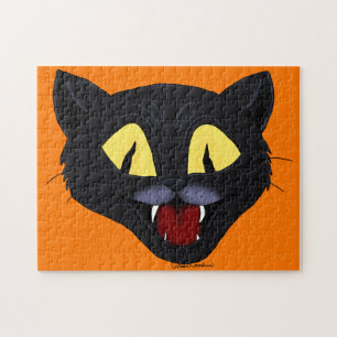 Halloween Black Cat Jigsaw Puzzle