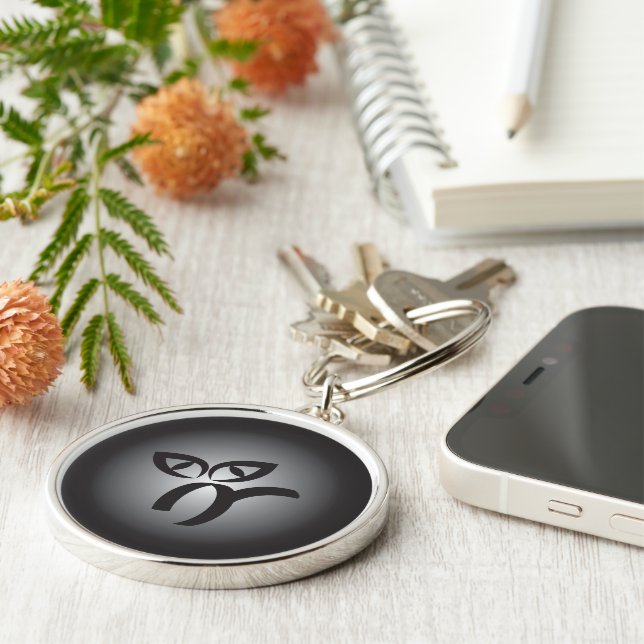 Halloween Black Cat Keychain (Side)