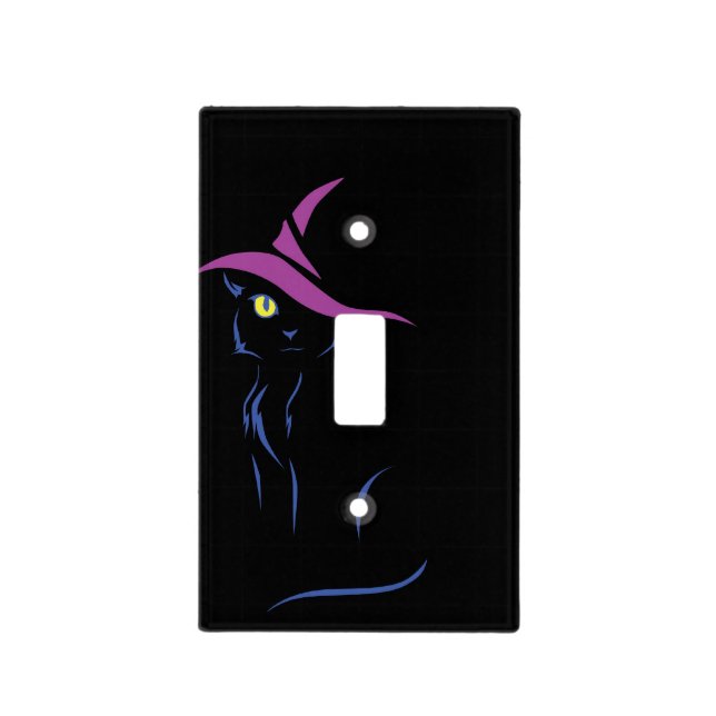 Halloween Black Cat Light Switch Cover (Front)