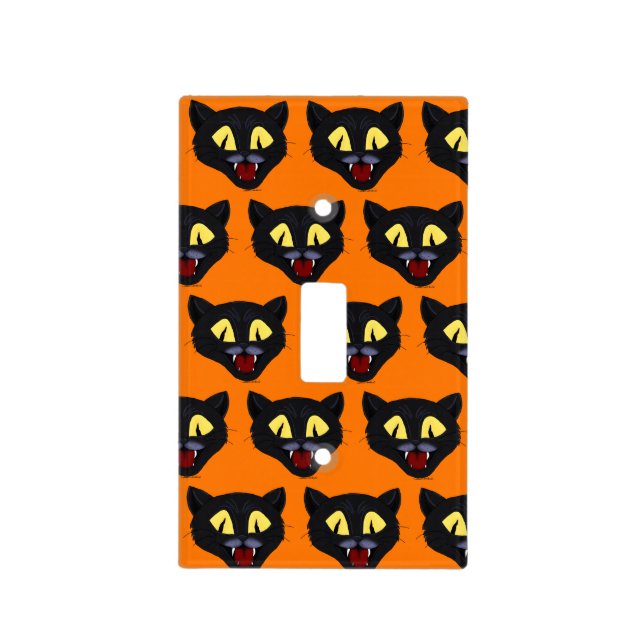 Halloween Black Cat Light Switch Cover (Front)