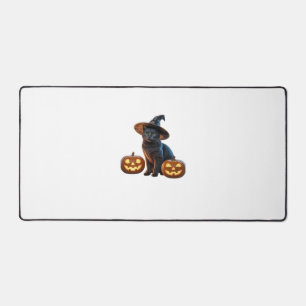 Halloween Black Cat Magic Classic T-Shirt Desk Mat