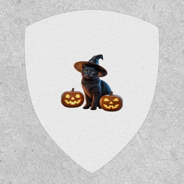Halloween Black Cat Magic Classic T-Shirt Patch (Front)