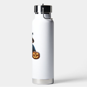 Halloween Black Cat Magic Classic T-Shirt Water Bottle