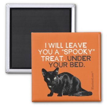 Halloween Black Cat Magnet by bluntcard at Zazzle