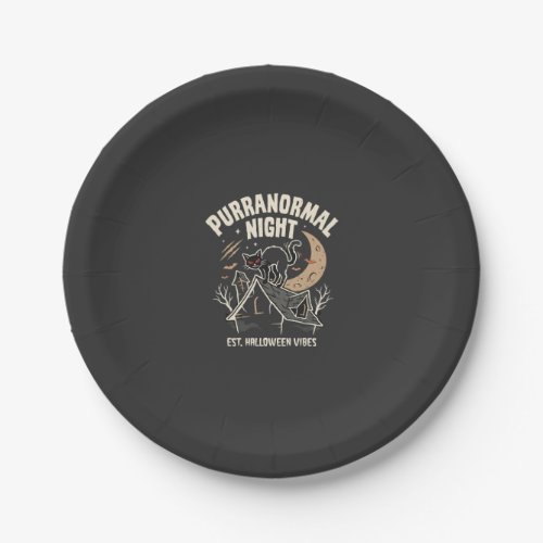 Halloween Black Cat Moon (2) Paper Plates