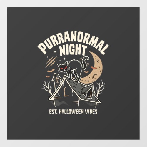 Halloween Black Cat Moon (2) Window Cling