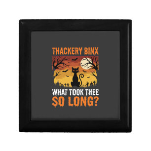 Halloween Black Cat Moon Graveyard Quote Design Gift Box