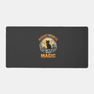Halloween Black Cat Moonlight Magic Desk Mat