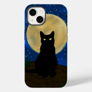 Halloween Black Cat Moonlit Silhouette  Case-Mate iPhone 14 Case