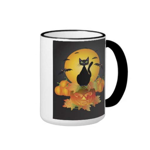 Halloween Black Cat Mug | Zazzle