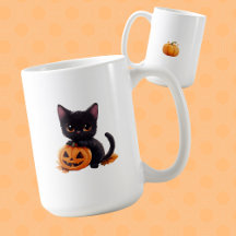 Halloween Black Cat Mug