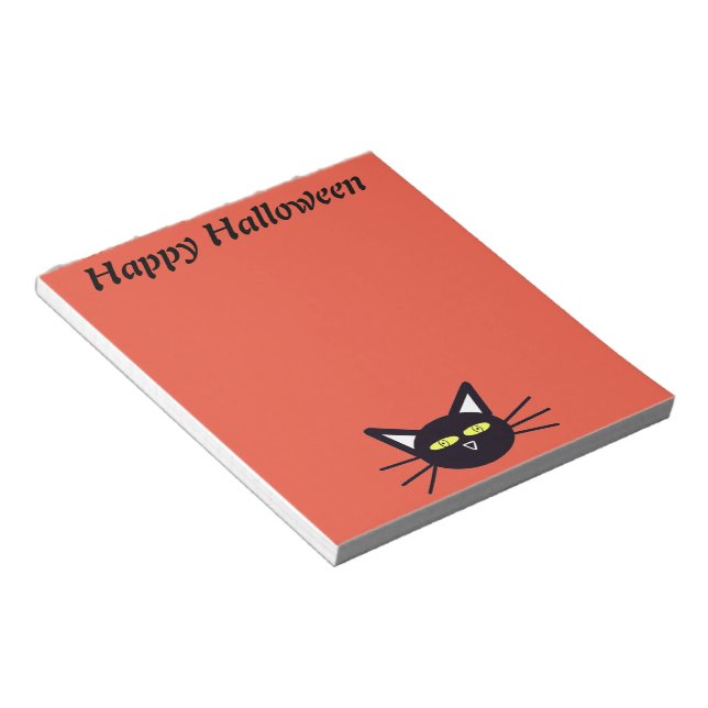 Halloween Black Cat  Notepad (Angled)