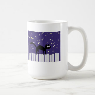 Halloween Black Cat on Fence Coffee Mug