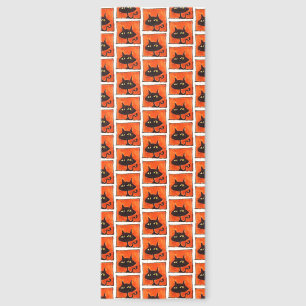 Halloween Black Cat Orange Squares Cartoon Bookmarks