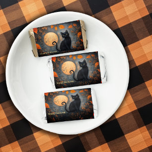 Halloween Black Cat Ornate Full Moon Hershey's Miniatures