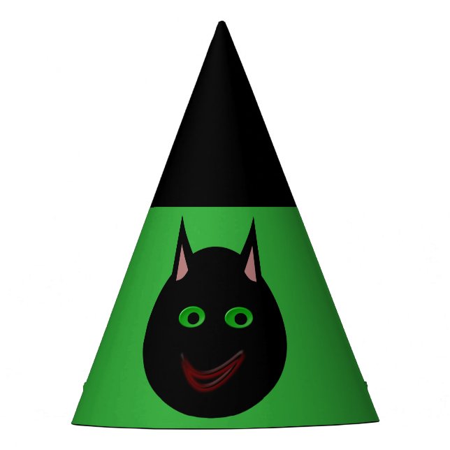 Halloween Black Cat Party Hat (Front)