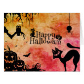 Halloween Black Cat - Party Invitation Card (Front Horizontal)