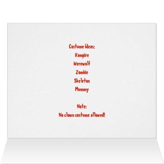 Halloween Black Cat - Party Invitation Card (Inside Horizontal (Top))