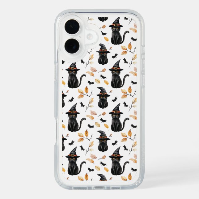 Halloween Black Cat Pattern - Witchy Cat  Speck iPhone Case (Front)