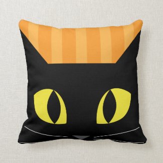 Halloween Black Cat Pillow