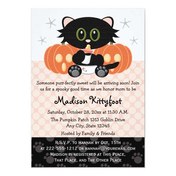 halloween themed baby shower invitations