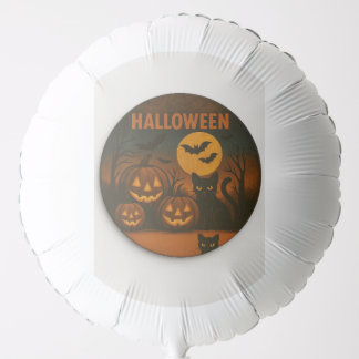 Halloween Black Cat & Pumpkin Balloon – VinBalloon
