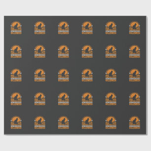 Halloween Black Cat Pumpkin Moon Design_1 Wrapping Paper