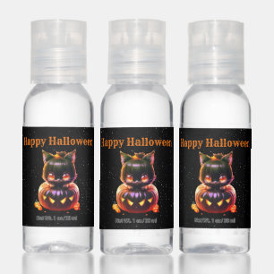 Halloween Black Cat Pumpkin Night Horror Scary Hand Sanitizer