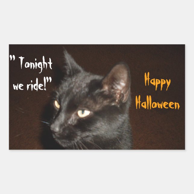 HALLOWEEN BLACK CAT RIDE stickers (Front)