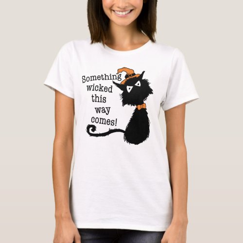 Halloween Black Cat _ Shakespeare Quote T_Shirt