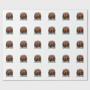 Halloween Black Cat Shirt Growing My Fangs_1 Wrapping Paper