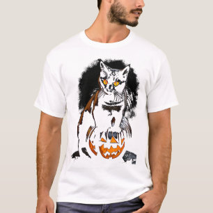 Halloween Black Cat Sticker1 T-Shirt