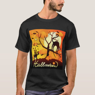 Halloween Black Cat T-Shirt